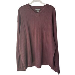 Banana Republic Men’s Sweater V Neck Maroon Size XXL